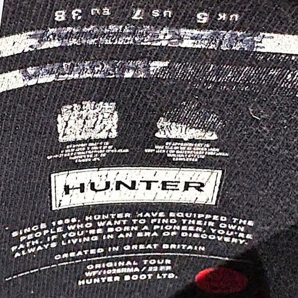 Hunter Black Tall Packable Original Tour Boots Size 7 - Picture 12 of 12